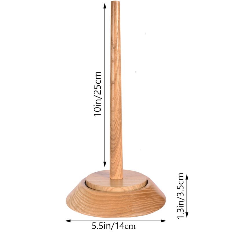 BarvA Yarn Holder 22 Lb Capacity for Chunky Yarn | Smooth Bearing Spinner & Big Rubber Anti Slip Pads for Stability | European Wood Crochet Accessories and Pro Tools for Fiber Crafts - Image 3